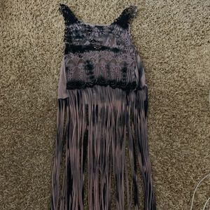 Rue 21 long fringe crop top